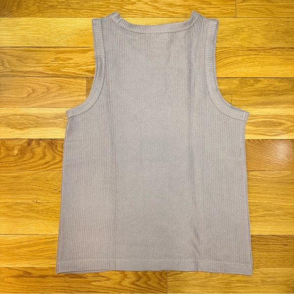 H&M Slim Fit Open-Knit Tank | Taupe | Small - Picture 3 of 3